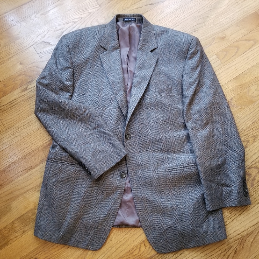 Michael Kors Suit Jacket (Tan Houndstooth)